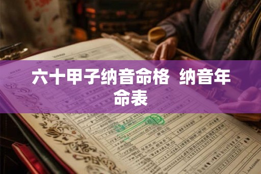 六十甲子纳音命格  纳音年命表