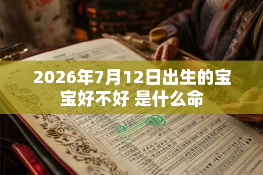 2026年7月12日出生的宝宝好不好 是什么命