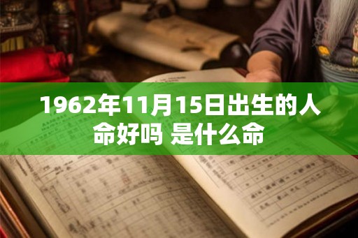 1962年11月15日出生的人命好吗 是什么命