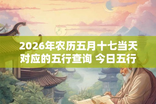 2026年农历五月十七当天对应的五行查询 今日五行属什么