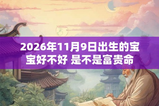 2026年11月9日出生的宝宝好不好 是不是富贵命