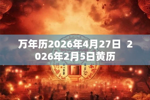 万年历2026年4月27日 2026年2月5日黄历 万年历2026年4月27日 2026年2月5日黄历