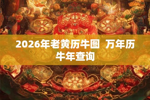 2026年老黄历牛图  万年历牛年查询
