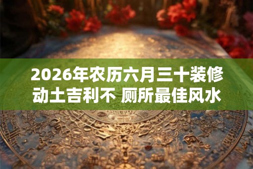 2026年农历六月三十装修动土吉利不 厕所最佳风水位 2026年农历六月三十装修动土吉利不 厕所最佳风水位