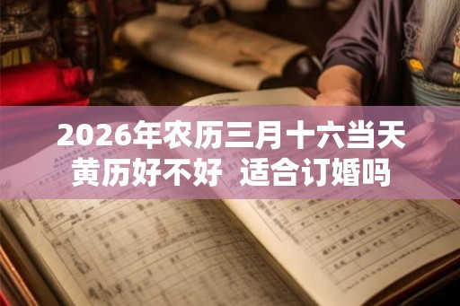 2026年农历三月十六当天黄历好不好 适合订婚吗 2026年农历三月十六当天黄历好不好 适合订婚吗