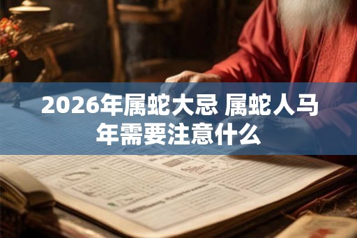 2026年属蛇大忌 属蛇人马年需要注意什么
