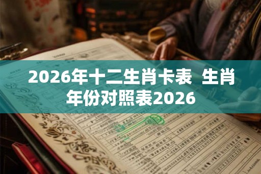 2026年十二生肖卡表  生肖年份对照表2026