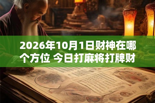 2026年10月1日财神在哪个方位 今日打麻将打牌财运方位