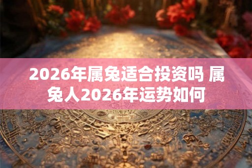 2026年属兔适合投资吗 属兔人2026年运势如何