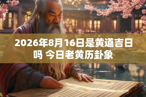2026年8月16日是黄道吉日吗 今日老黄历卦象