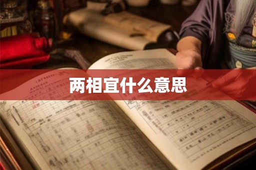 两相宜什么意思 两相宜什么意思