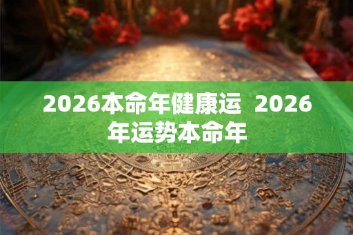 2026本命年健康运 2026年运势本命年 2026本命年健康运 2026年运势本命年