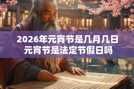 2026年元宵节是几月几日 元宵节是法定节假日吗