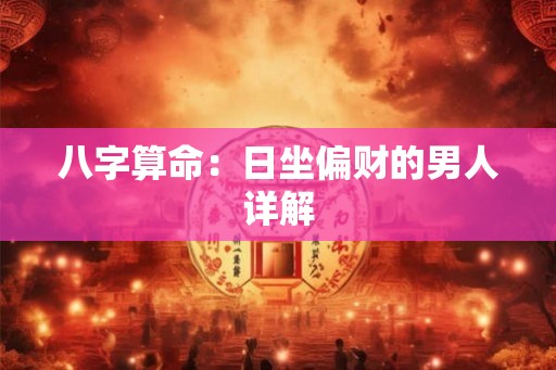 八字算命：日坐偏财的男人详解