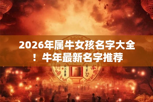 2026年属牛女孩名字大全！牛年最新名字推荐