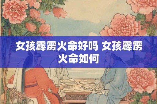 女孩霹雳火命好吗 女孩霹雳火命如何
