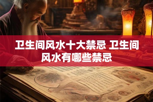 卫生间风水十大禁忌 卫生间风水有哪些禁忌