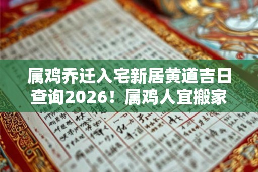 属鸡乔迁入宅新居黄道吉日查询2026！属鸡人宜搬家的吉日一览表