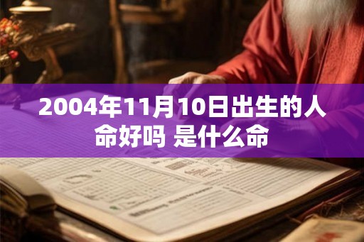 2004年11月10日出生的人命好吗 是什么命