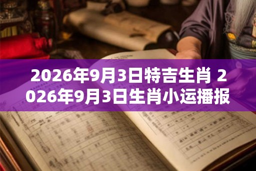 2026年9月3日特吉生肖 2026年9月3日生肖小运播报