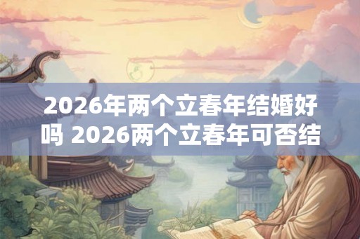 2026年两个立春年结婚好吗 2026两个立春年可否结婚