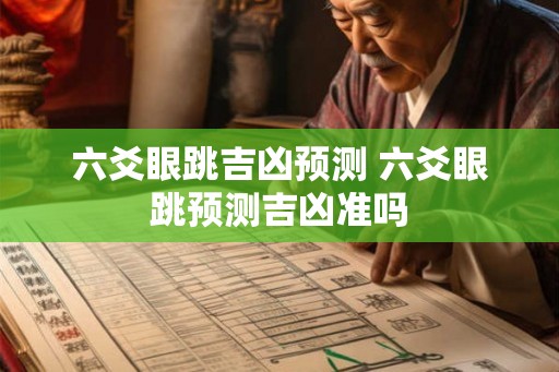 六爻眼跳吉凶预测 六爻眼跳预测吉凶准吗