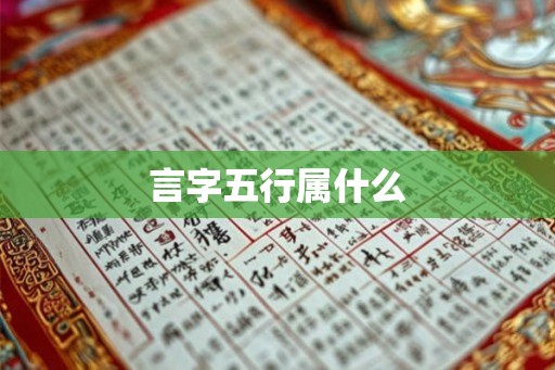 言字五行属什么