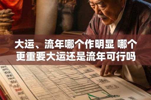 大运、流年哪个作明显 哪个更重要大运还是流年可行吗