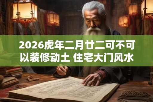 2026虎年二月廿二可不可以装修动土 住宅大门风水