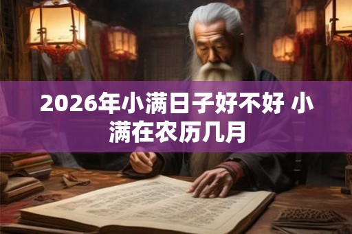 2026年小满日子好不好 小满在农历几月