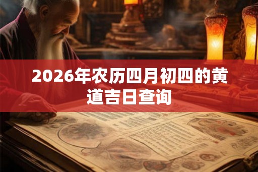 2026年农历四月初四的黄道吉日查询