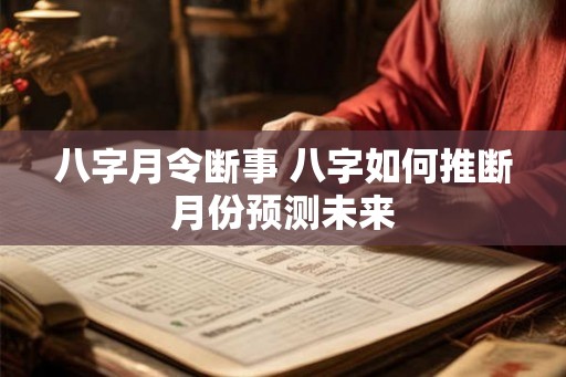 八字月令断事 八字如何推断月份预测未来