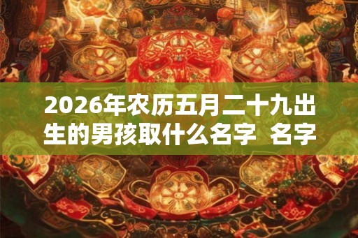 2026年农历五月二十九出生的男孩取什么名字  名字怎么取好