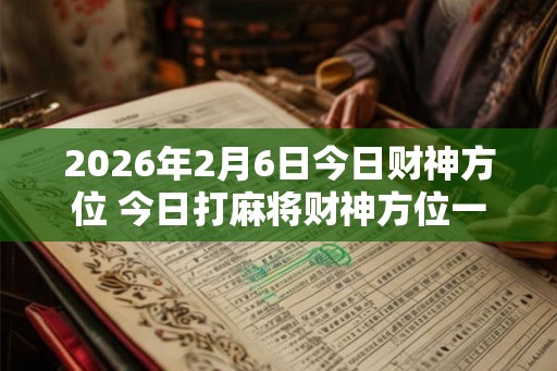 2026年2月6日今日财神方位 今日打麻将财神方位一览表