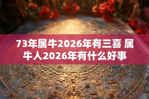 73年属牛2026年有三喜 属牛人2026年有什么好事