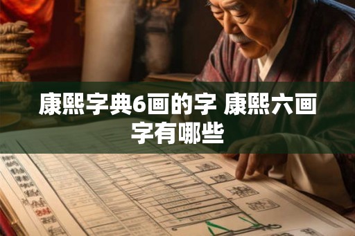 康熙字典6画的字 康熙六画字有哪些