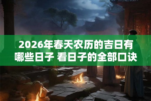 2026年春天农历的吉日有哪些日子 看日子的全部口诀