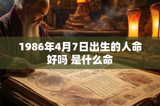 1986年4月7日出生的人命好吗 是什么命
