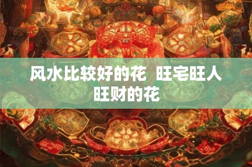 风水比较好的花  旺宅旺人旺财的花