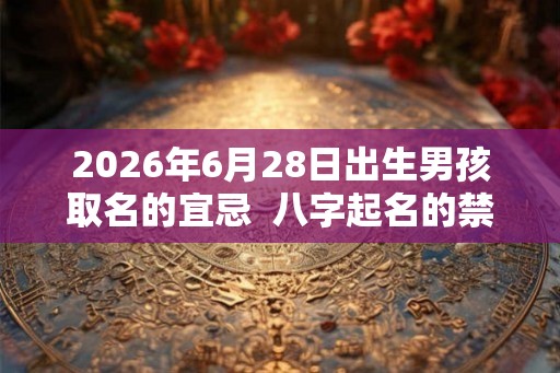 2026年6月28日出生男孩取名的宜忌  八字起名的禁忌