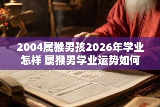 2004属猴男孩2026年学业怎样 属猴男学业运势如何
