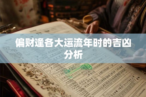 偏财逢各大运流年时的吉凶分析
