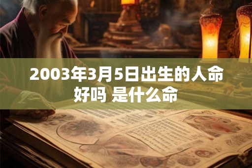 2003年3月5日出生的人命好吗 是什么命