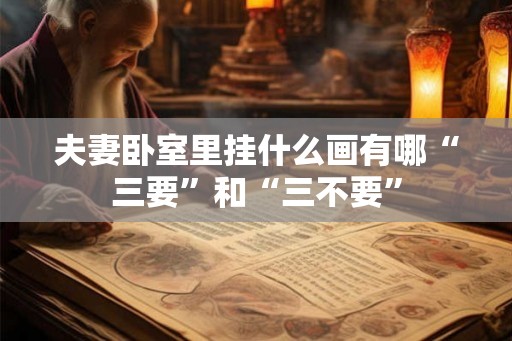 夫妻卧室里挂什么画有哪“三要”和“三不要”