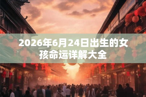 2026年6月24日出生的女孩命运详解大全 2026年6月24日出生的女孩命运详解大全