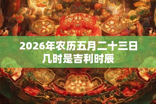 2026年农历五月二十三日几时是吉利时辰