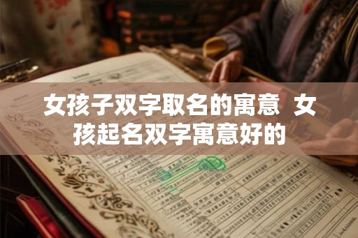 女孩子双字取名的寓意 女孩起名双字寓意好的 女孩子双字取名的寓意 女孩起名双字寓意好的