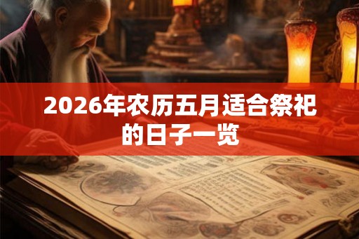 2026年农历五月适合祭祀的日子一览