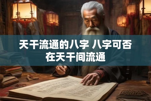 天干流通的八字 八字可否在天干间流通