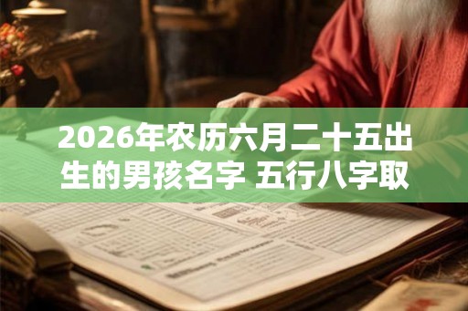 2026年农历六月二十五出生的男孩名字 五行八字取名